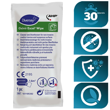 Diversey Oxivir Excel Wipe Individually Wrapped 1000's - NWT FM SOLUTIONS - YOUR CATERING WHOLESALER