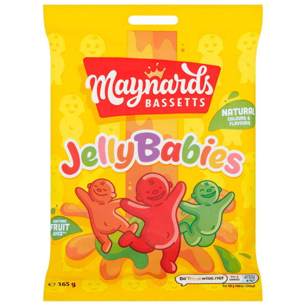 Maynards Bassetts Jelly Babies Sweets Bag 165g