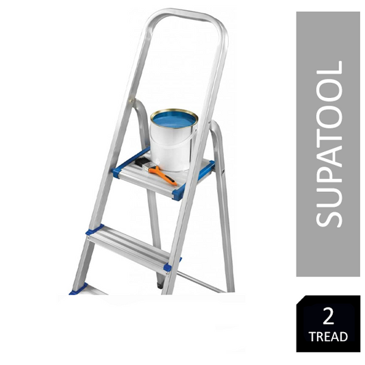 SupaTool Aluminium 2 Tread Step Ladder - NWT FM SOLUTIONS - YOUR CATERING WHOLESALER