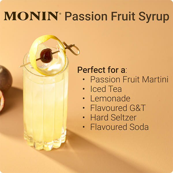 Monin Passion Fruit Coffee Syrup 700ml (Glass)