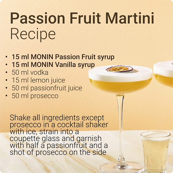 Monin Passion Fruit Coffee Syrup 700ml (Glass)