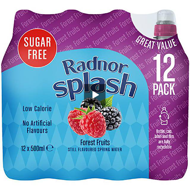 Radnor Splash Sugar Free Lemon & Lime 12x500ml
