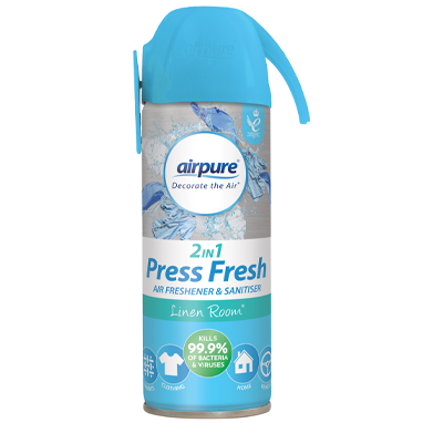 Airpure Press Fresh 2in1 Fresh Linen Refill 180ml - NWT FM SOLUTIONS - YOUR CATERING WHOLESALER