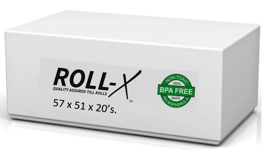 Roll-X Thermal Till Rolls BPA Free (57mm x 51mm) 20's - NWT FM SOLUTIONS - YOUR CATERING WHOLESALER