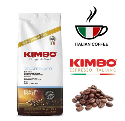 Kimbo Decaf Medium Roast Coffee Beans - 500g - NWT FM SOLUTIONS - YOUR CATERING WHOLESALER