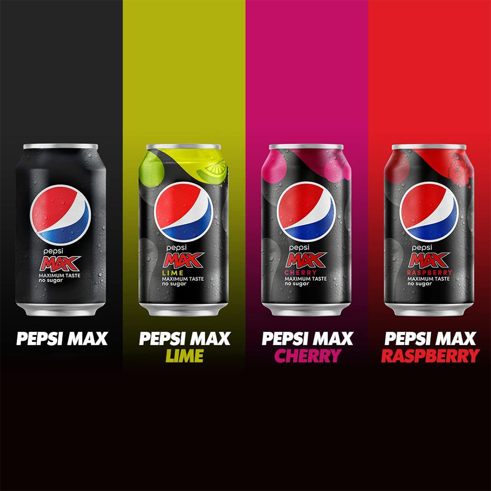 Pepsi Max No Sugar Cherry Cans 24 x 330ml