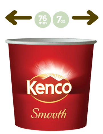 Kenco In-Cup Smooth Roast White 25's 76mm Paper Cups - NWT FM SOLUTIONS - YOUR CATERING WHOLESALER