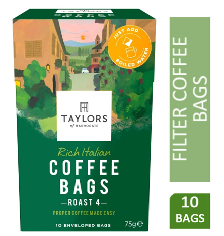 Taylors of Harrogate Rich Italian Coffee Bags Pack 10s