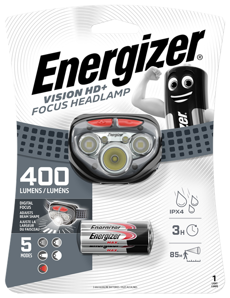 Energizer Vision HD+ Focus 400 Headlight Torch - NWT FM SOLUTIONS - YOUR CATERING WHOLESALER