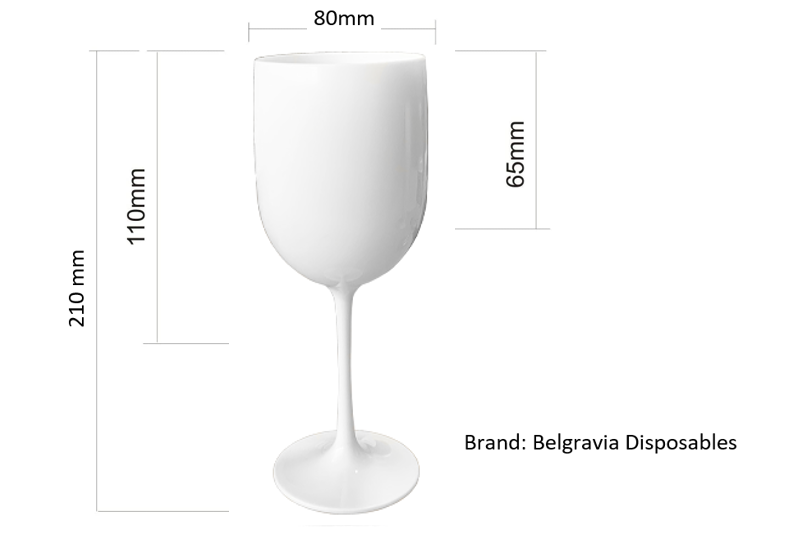 Belgravia Black Plastic Wine/Champagne Glasses Pack 6"s
