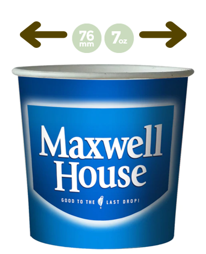 Kenco In-Cup Maxwell House Cappuccino 76mm Paper Cups 25's - NWT FM SOLUTIONS - YOUR CATERING WHOLESALER