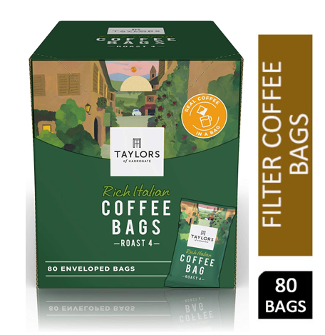 Taylors of Harrogate Rich Italian Coffee Bags Pack 80s