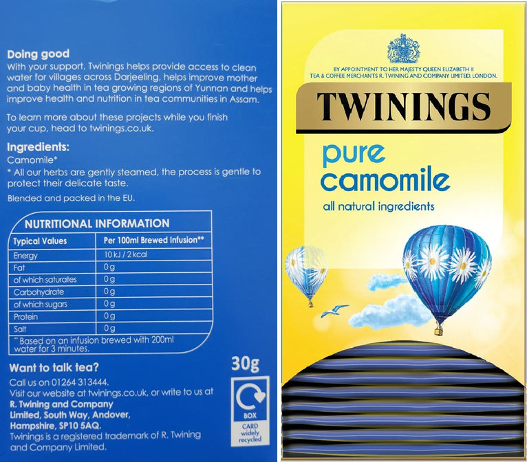 Twinings Pure Camomile Envelopes 20's