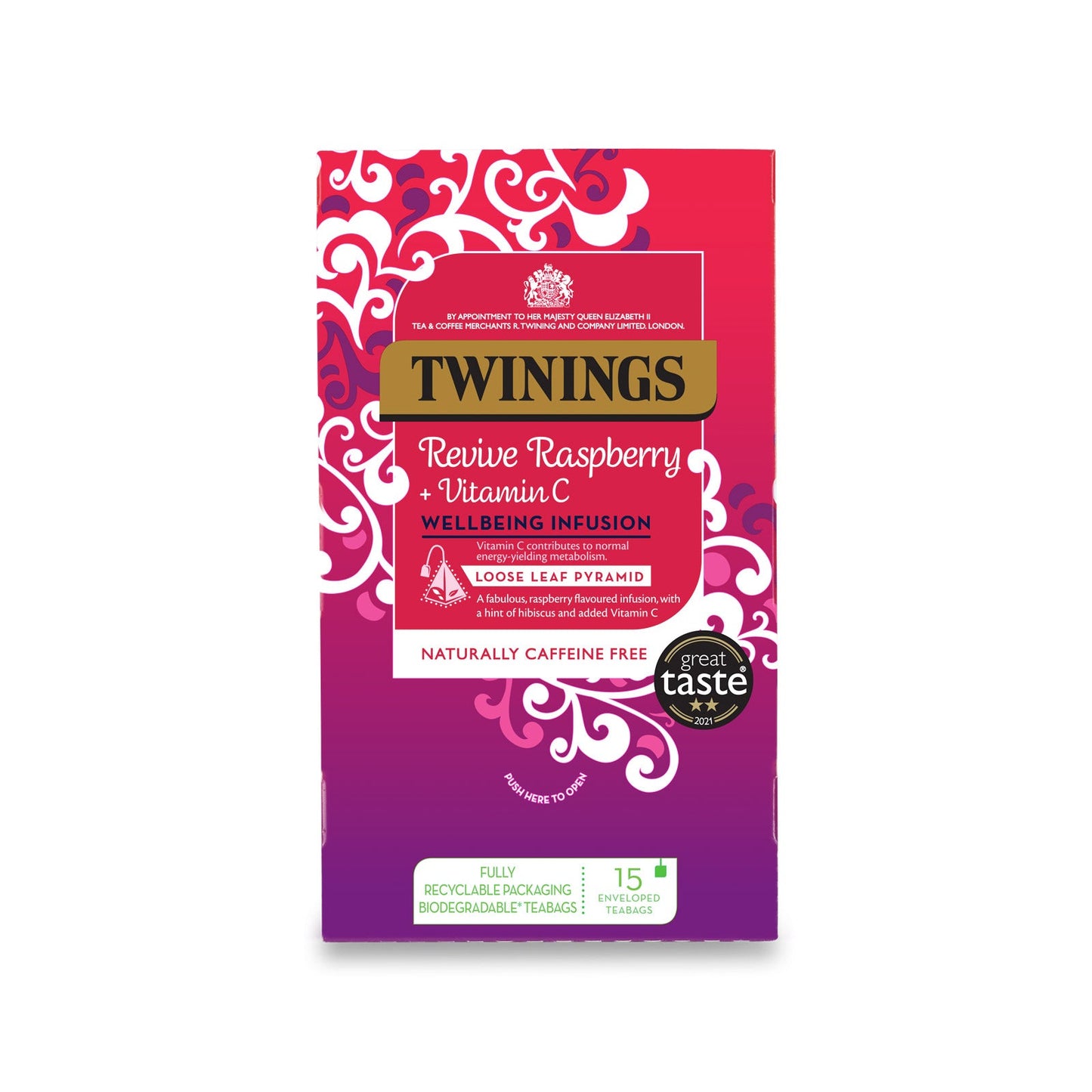 Twinings Raspberry Revive Pyramids 15's - NWT FM SOLUTIONS - YOUR CATERING WHOLESALER