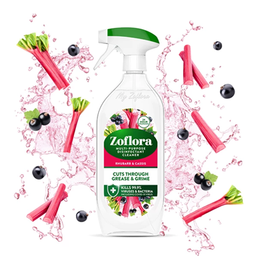 Zoflora Rhubarb & Cassis Trigger 800ml - NWT FM SOLUTIONS - YOUR CATERING WHOLESALER