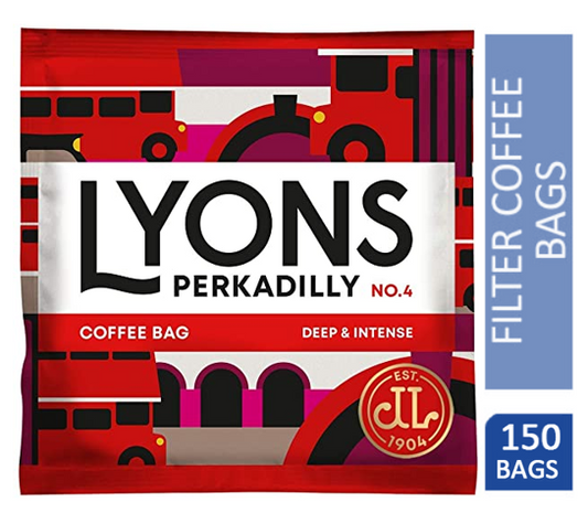 Lyons Perkadilly Coffee Bags 150's - NWT FM SOLUTIONS - YOUR CATERING WHOLESALER