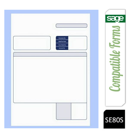 Sage (SE80S) Compatible A4 Invoice Forms 1-Part Pack 500's - NWT FM SOLUTIONS - YOUR CATERING WHOLESALER