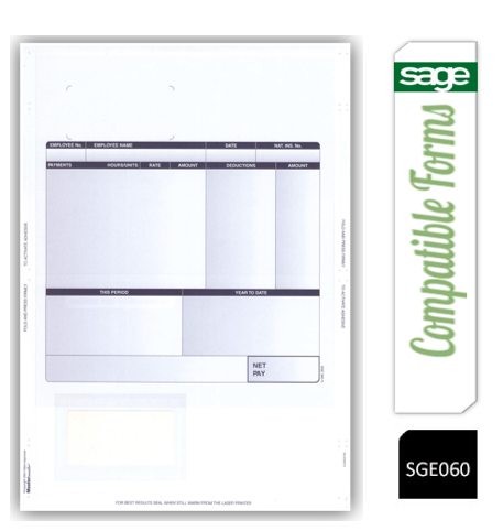 Sage (SGE060) Compatible Self-Seal Payslip Mailers Pack 1000's - NWT FM SOLUTIONS - YOUR CATERING WHOLESALER