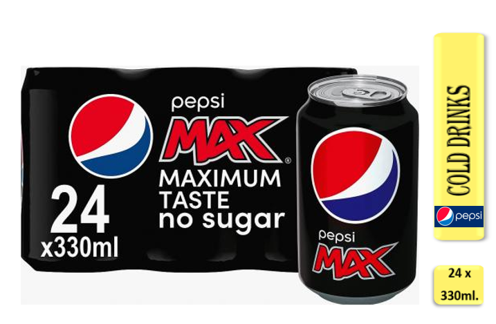 Pepsi Max Cans 24x330ml - NWT FM SOLUTIONS - YOUR CATERING WHOLESALER