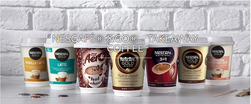 Nescafe & Go Gold Blend White Cups (Sleeve of 8)