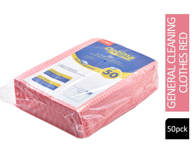 Janit-X Multi Purpose 35gsm Non Woven Red Cloths 50's - NWT FM SOLUTIONS - YOUR CATERING WHOLESALER