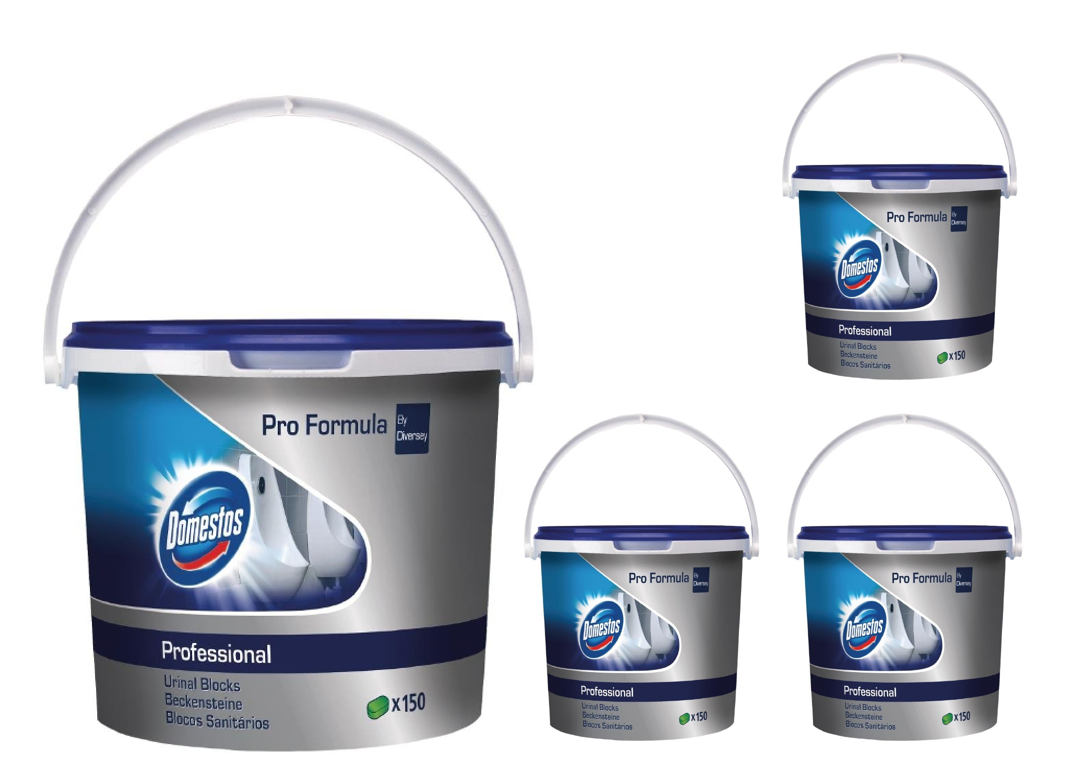 Domestos Professional 150 Urinal Blocks 3kg | Channel Blocks | Green Urinal Blocks