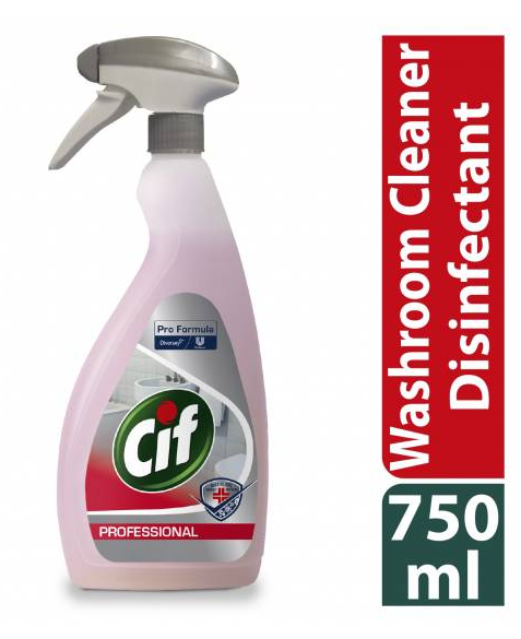 Cif Pro Formula 4in1 Washroom Plus 750ml - NWT FM SOLUTIONS - YOUR CATERING WHOLESALER