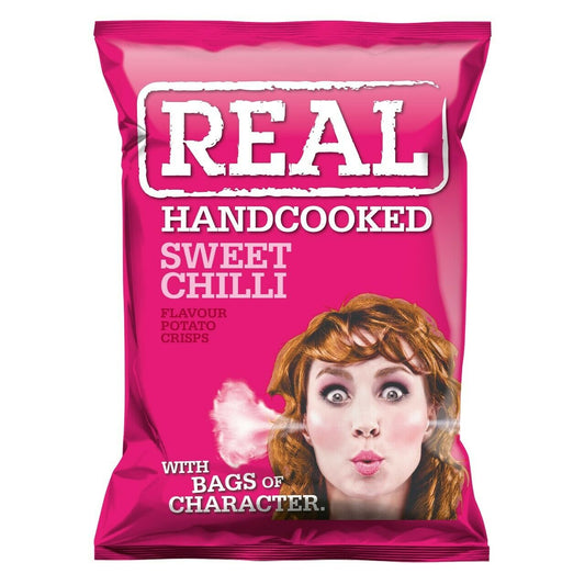 Real Crisps Sweet Chilli 24x35g - NWT FM SOLUTIONS - YOUR CATERING WHOLESALER