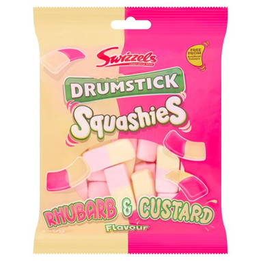 Swizzels Drumstick Squashies Rhubarb & Custard 160g
