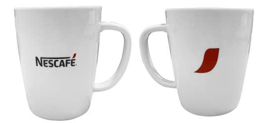 Nescafe Branded 12oz/ 355ml Ceramic Mugs WHITE - NWT FM SOLUTIONS - YOUR CATERING WHOLESALER