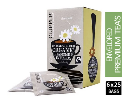 Clipper Fairtrade Organic Infusion Chamomile 25 Envelopes - NWT FM SOLUTIONS - YOUR CATERING WHOLESALER