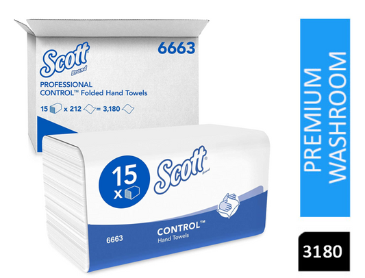 Scott Control Interfold Hand Towels15 Packs x 212's {6663} - NWT FM SOLUTIONS - YOUR CATERING WHOLESALER
