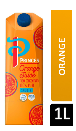 Princes 100% Pure Orange Juice 12 x 1 Litre