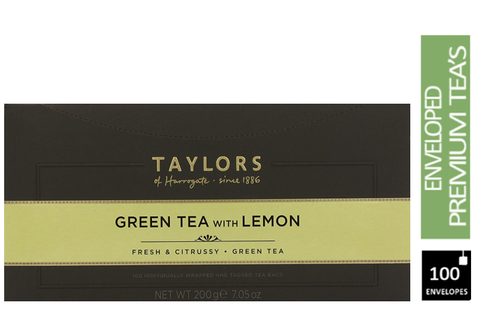 Taylors of Harrogate Green & Lemon Enveloped Tea Pack 100"s