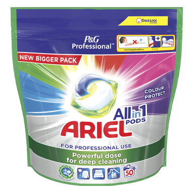 Ariel Professional Colour Protect All In 1 50's - NWT FM SOLUTIONS - YOUR CATERING WHOLESALER