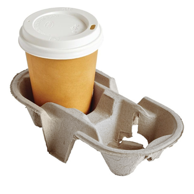 Belgravia Disposables Moulded Pulp 2 Cup Carrier x 180's