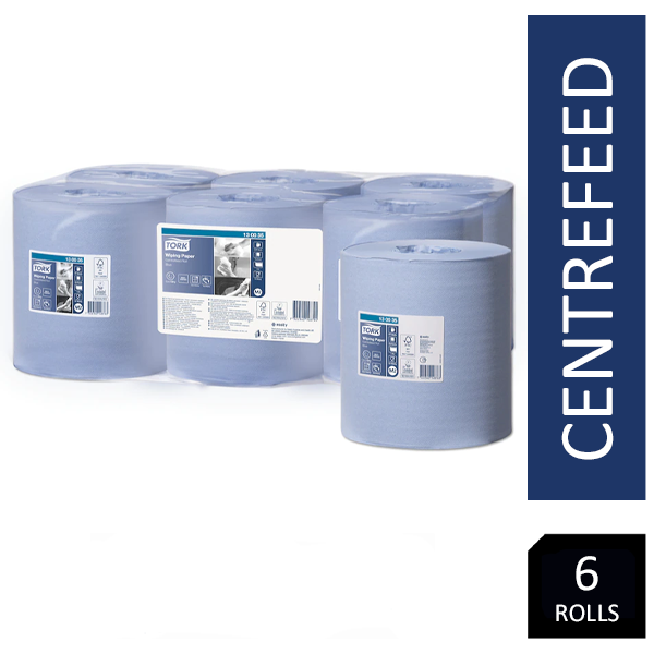 Tork Wiping Paper Centrefeed Roll Blue 6's {130035} - NWT FM SOLUTIONS - YOUR CATERING WHOLESALER