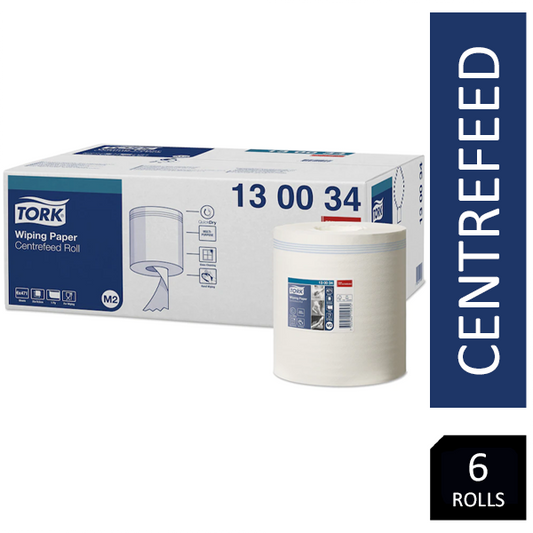 Tork Wiping Paper Centrefeed Roll White 6's {130034} - NWT FM SOLUTIONS - YOUR CATERING WHOLESALER