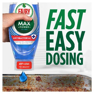 Fairy Washing Up Liquid Max Power Tea Tree Antibacterial 640ml