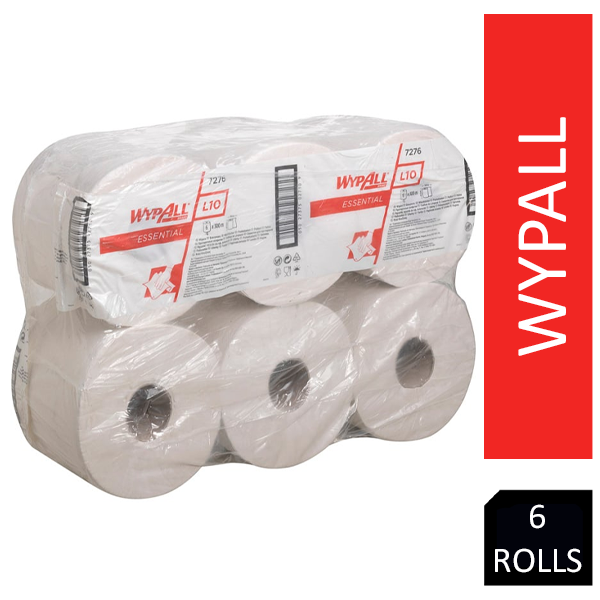 WypAll L10 Centrefeed Roll ESSENTIAL Wipers White 6's (7276) - NWT FM SOLUTIONS - YOUR CATERING WHOLESALER