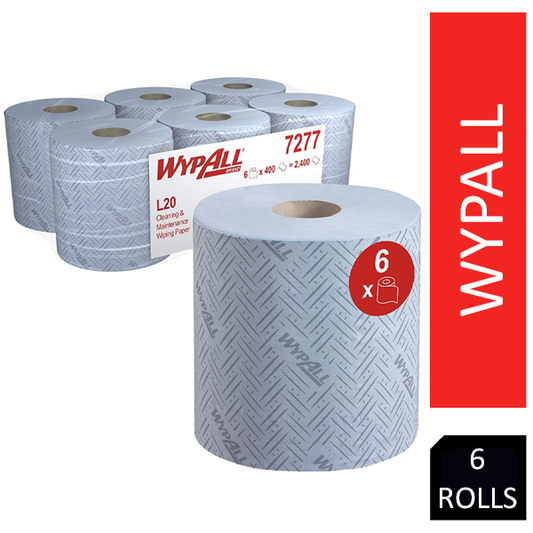 WypAll L20 Cleaning & Maintenance Centrefeed Wiping Paper Blue 6's (7277) - NWT FM SOLUTIONS - YOUR CATERING WHOLESALER