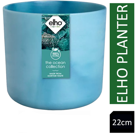 Elho ATLANTIC BLUE Round Planter 22cm - NWT FM SOLUTIONS - YOUR CATERING WHOLESALER