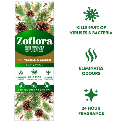 Zoflora Disinfectant Fir Needle & Amber 500ml