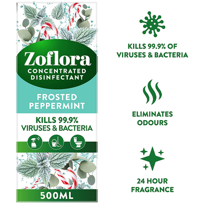 Zoflora Disinfectant Frosted Peppermint 500ml - NWT FM SOLUTIONS - YOUR CATERING WHOLESALER