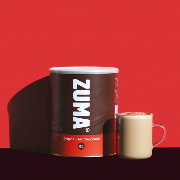 Zuma Original Hot Chocolate Powder 25% Cocoa 2kg 71 Servings Per Tub.