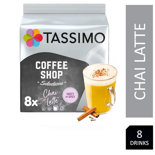 Tassimo Coffee Shop Chai Latte Pods 16's (8 Drinks) - NWT FM SOLUTIONS - YOUR CATERING WHOLESALER
