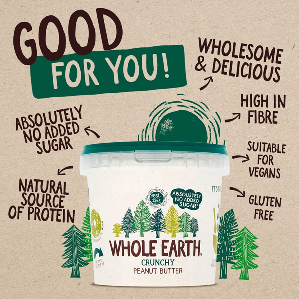 Whole Earth Crunchy Peanut Butter 1kg