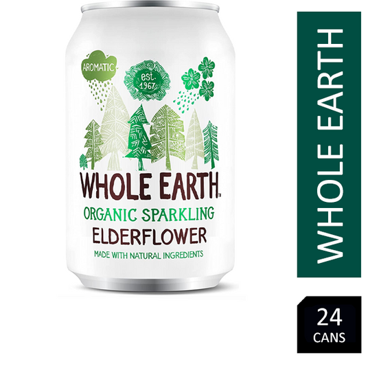Whole Earth Organic Sparkling Elderflower 24x330ml - NWT FM SOLUTIONS - YOUR CATERING WHOLESALER