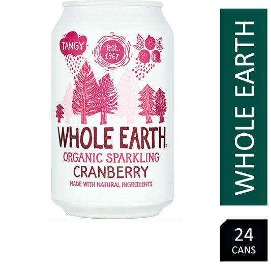 Whole Earth Organic Sparkling Cranberry 24x330ml - NWT FM SOLUTIONS - YOUR CATERING WHOLESALER