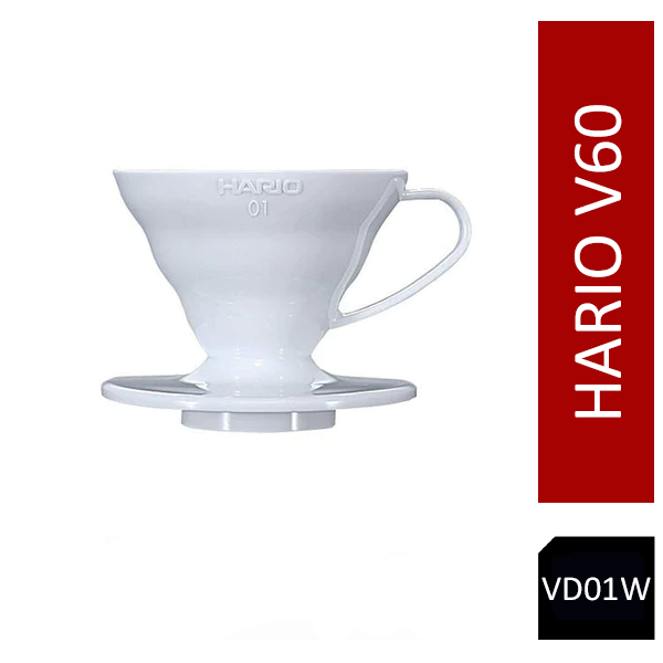 Hario V60 Plastic Coffee Dripper White - Size 01 VD-01W - NWT FM SOLUTIONS - YOUR CATERING WHOLESALER
